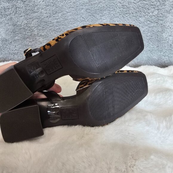 Naturalizer Jayla Leopard Print Calf Hair D'orsay Slingback Pumps Women's Size 6 - Picture 9 of 13